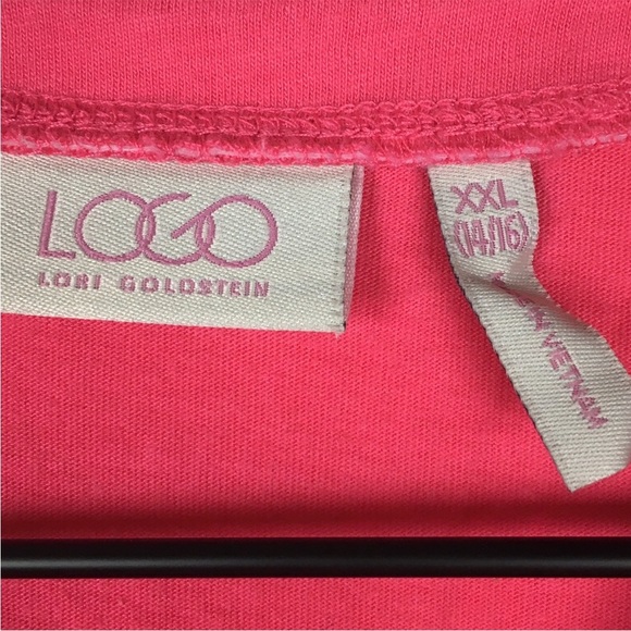 LOGO LORI GOLDSTEIN Top Girl’s Tunic Ruffle Flutter Hem Button Up Minimalist XXL - Picture 5 of 7